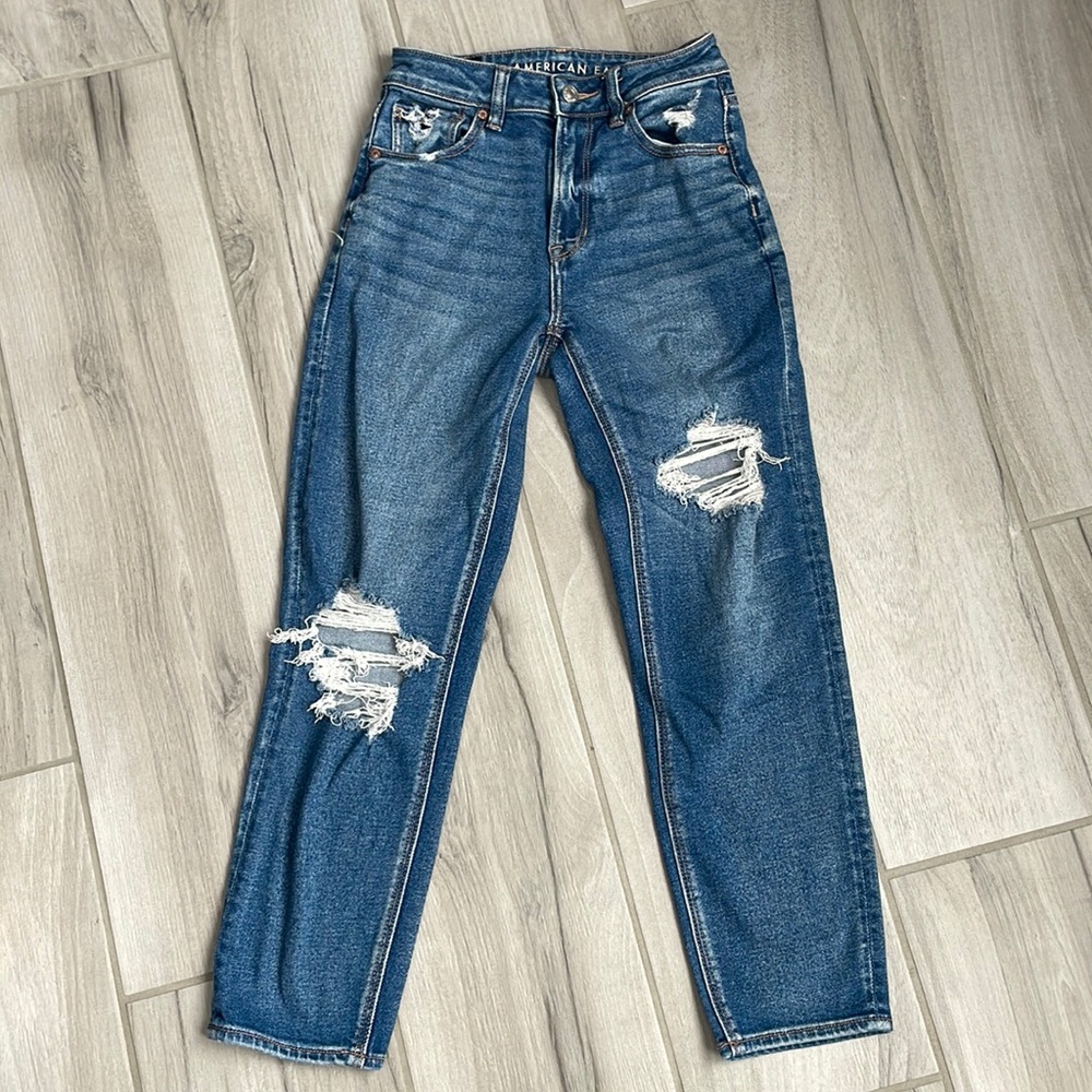 AEO Mom Straight Jeans